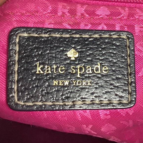 Kate Spade Black Leather Dome Satchel Handbag - Picture 15 of 16